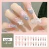 1 Pc Silver Glitter Butterfly Wearable Nail Sticker, Handmade Wearable Nail Art