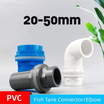 Nuevo Conector de Drenaje de 20~50 mm Rosca de Tubería de PVC Junta de Drenaje Accesorios Impermeables Tubería de Acuario Tanque de Peces