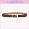 Ceinture en cuir pour femme avec boucle en alliage, accessoire élégant pour robes et jeans.