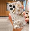 Прозорий протиударний чохол для iPhone 14/15/16/17 Pro Max з дизайном «Шампанське та квіти»