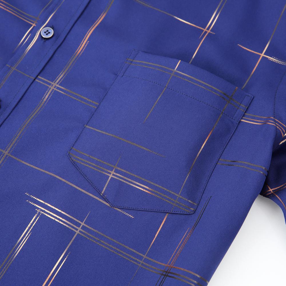 Herren Stilvolles Hemd mit Streifenmuster, Lässiges Atmungsaktives Button-Up Langarmhemd Pflegeleicht für Outdoor-Aktivitäten, Herrenbekleidung