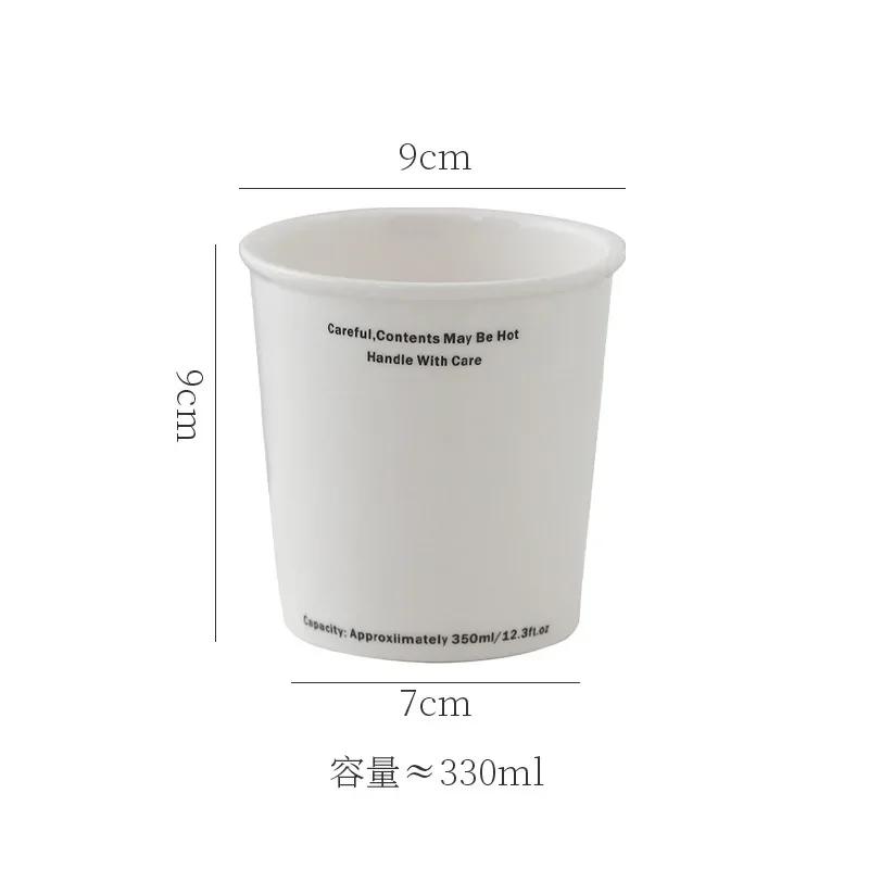 330 ML Ceramic Mug Simple Letter Coffee Cup Creative Imitation Paper Design Office Drinking Water Household Breakfast Milk Cup