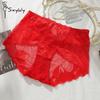 Przezroczysta Seksowna Koronkowa Bielizna Damska Majtki Średnio Wysokie Damskie Przewiewne Majtki z Wycięciami Bielizna