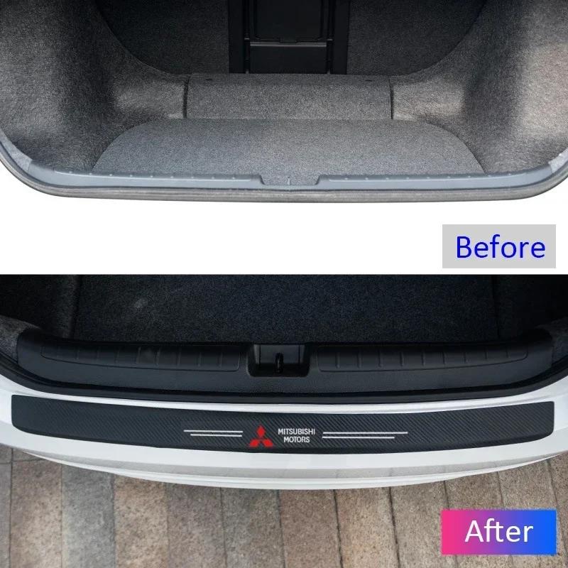 Car Door Sill Protector Sticker for Mitsubishi Eclipse Lancer Ralliart Outlander ASX L200 Mirage Pajero Rear Trunk Bumper Strips
