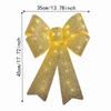 Glowing LED Christmas Bowknot Pendant Elegant Reusable Christmas Decoration Charms Portable Creative Xmas Tree Hanging Ornament