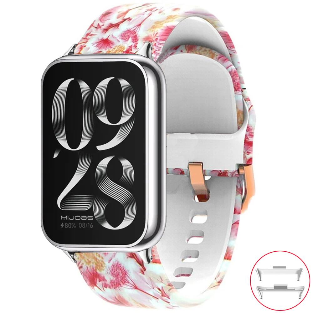 Druckarmband für Xiaomi Mi Band 8 9 Pro MiBand 8 Ersatz Silikon Smartwatch-Armband Armband correa Redmi watch 4 5 6 Armband