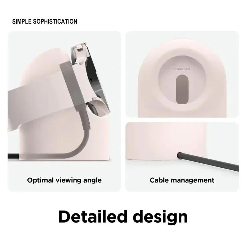 Silikon-Ladehalterung für Samsung Galaxy Watch Ultra Lade-Ständer Aufbewahrungs-Sitz für Samsung Galaxy 8/7/6/5/4/3 Classic