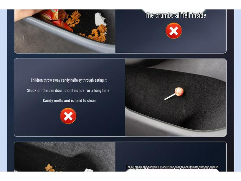 Tesla Model Y/3 Full Wrap Door Slot Storage Box - TPE Accessory