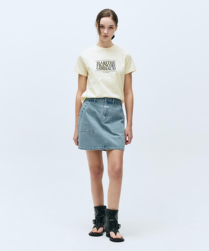 Malittepeulangsowajeobeo W Fatigue Denim Skirt Blue