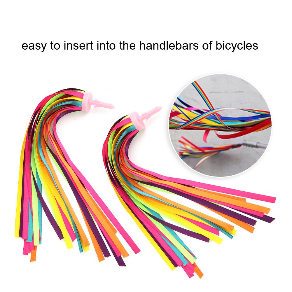 1 Pair Bike Tassel Ribbons Handlebars Streamers Children Kid Scooter Bike Accessories(Multi Color )