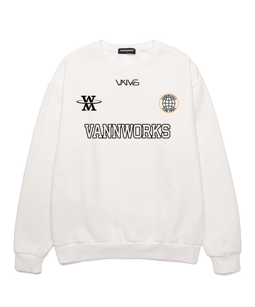 VANNWORKS Blockcore Emblem Oversized Sweatshirt (Vls0016) White