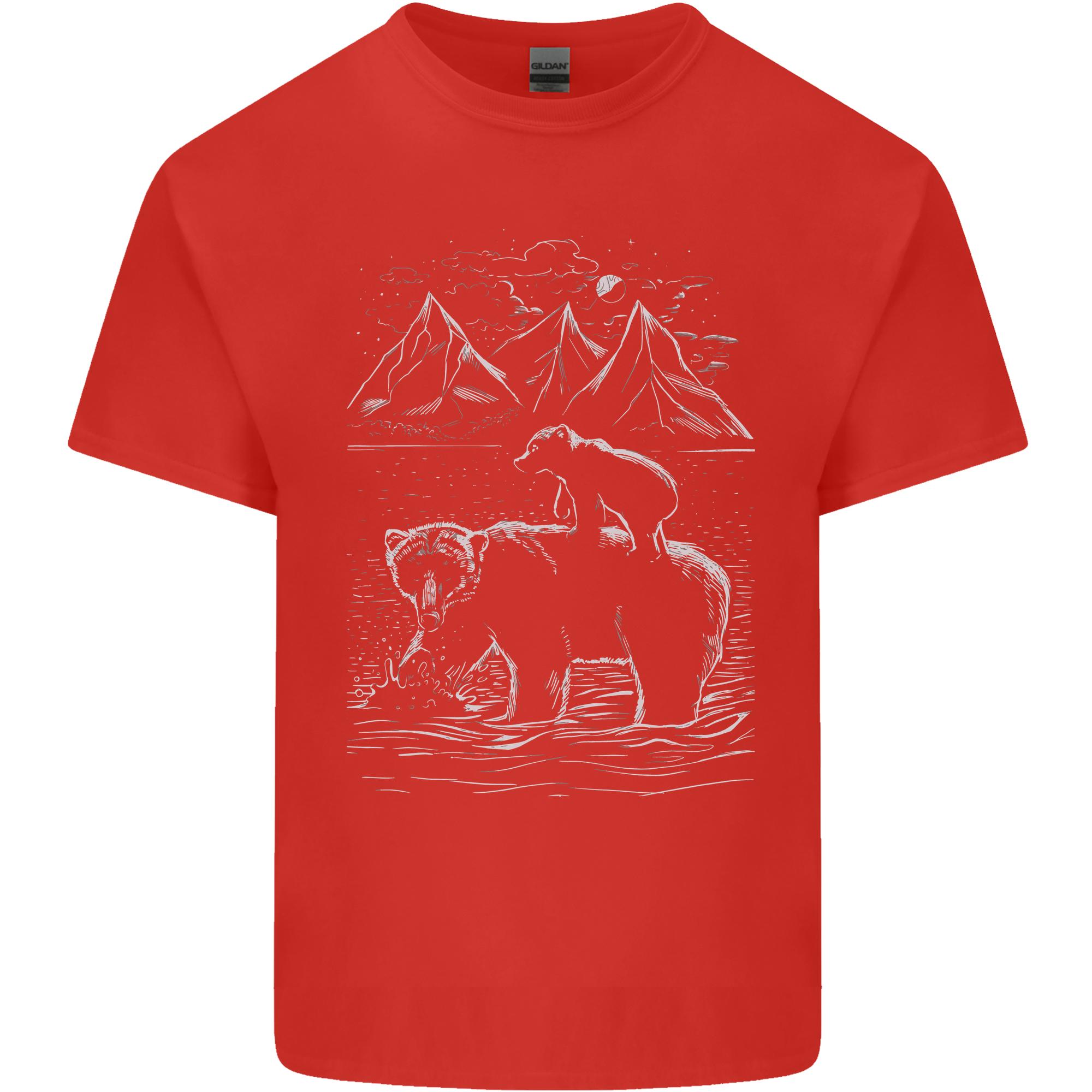 A Bear and Its Cub Unisexs Light Cotton TShirt S