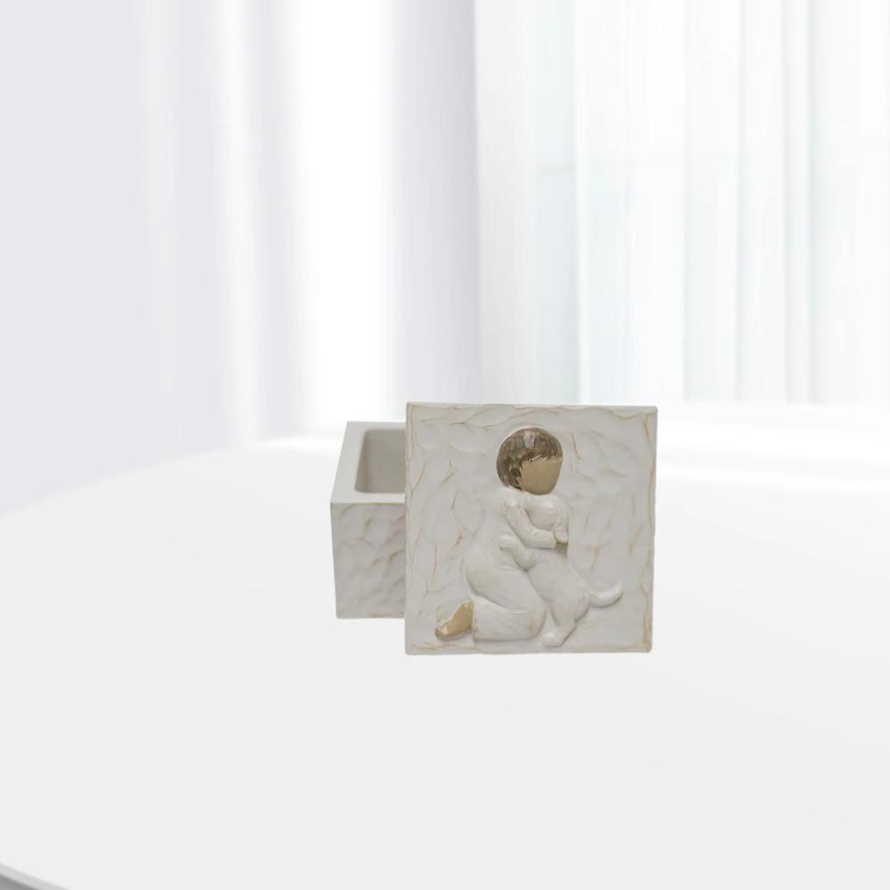 Cartoon Pet Coffin Box Universal Cat Memorial Box Creative Resin Pet Urn  Pet Supplies