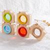 Cute Wooden Prism Lens Colorful Bee Eye Effect Kaleidoscope Mini Camera Camera Kaleidoscope Montessori Education