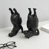 Yoga Hippo Statue Cute Hippopotamus in Meditation Pose Resin Sculpture Funny Desk Decor Unique Gift for Yoga Lovers Relief
