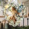 Cloud Fairy Sign Sun Catcher, Stained Window Wall Hanging, Fun Fairy Sign, Acrylic Sign, Heart-Shaped Sign, Goddess Gift, Nurseries, Vintage Home Deco