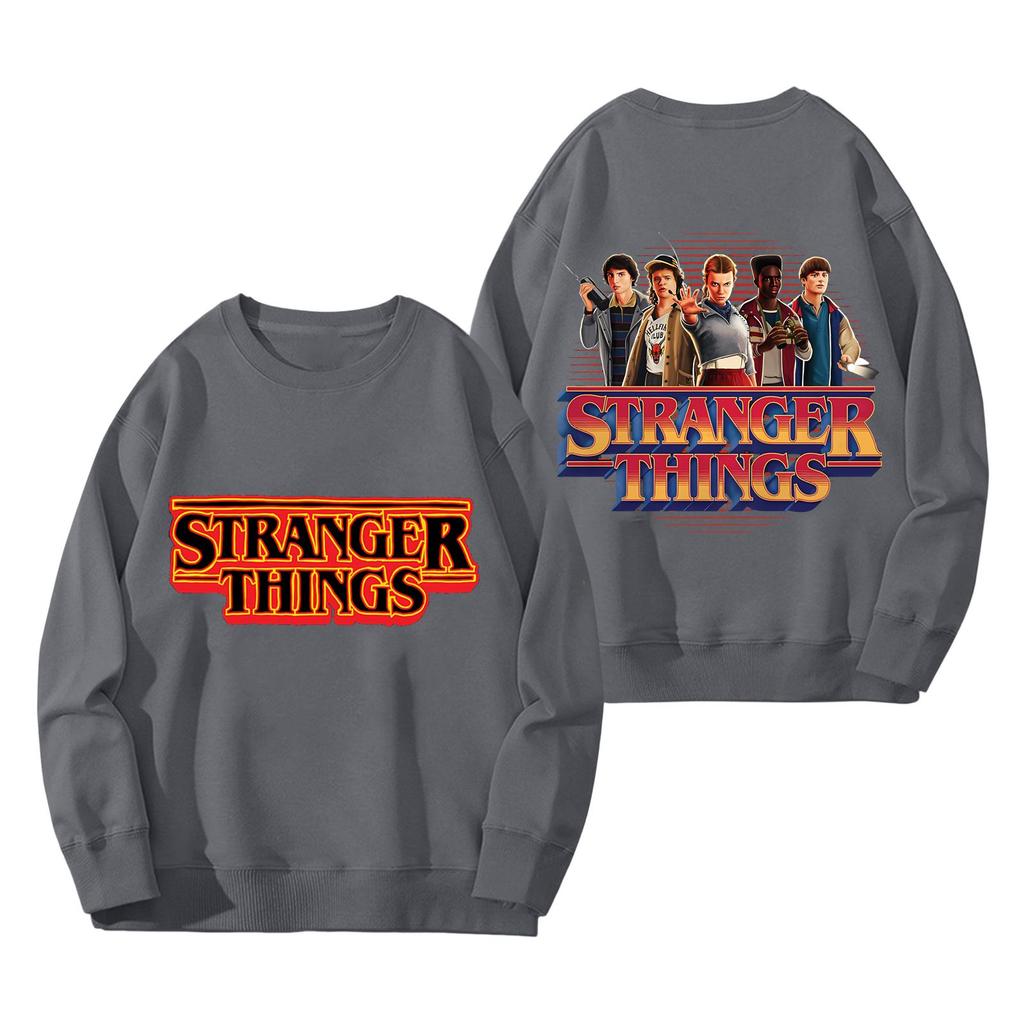 Dámská módní a ležérní mikina s dlouhým rukávem, kulatým výstřihem a potiskem