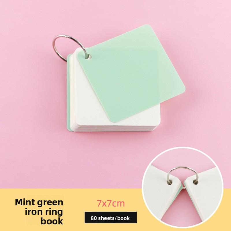 80-320Sheets Portable Notebook with Binder Rings Spiral Mini Notebook Study Cards Book Red/Yellow/Green/Black Student Stationery