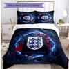 Set Biancheria da Letto Stampata Calcio Inghilterra 3 Pezzi Copriletto Traspirante Accogliente come Regalo per la Casa Nuova o per le Feste