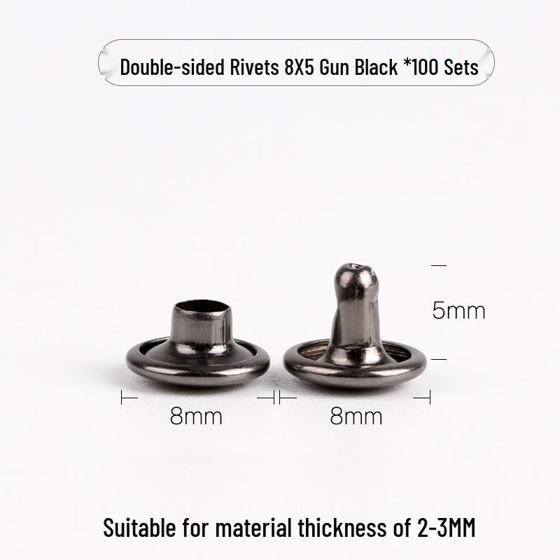 4-12mm DIY Metal Double-Sided Cap Rivet - Decorative Shoe Repair Accessory