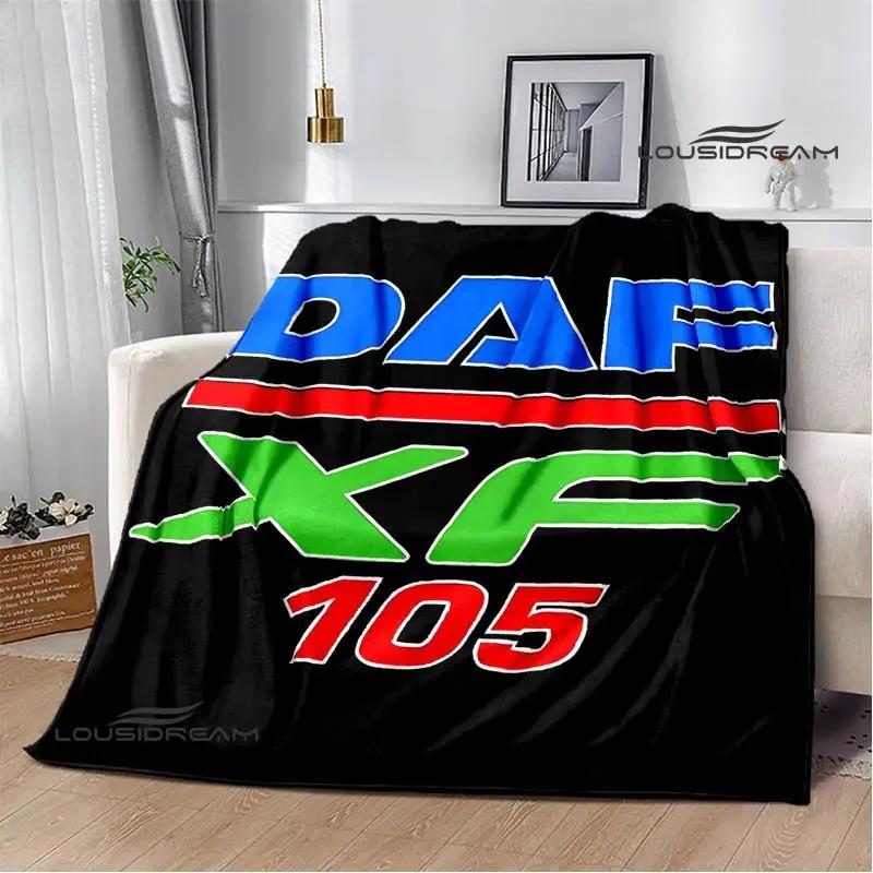 Coperte stampate retrò camion DAF 3D coperta da picnic coperte calde in flanella coperta morbida e confortevole biancheria da letto Regalo di compleanno