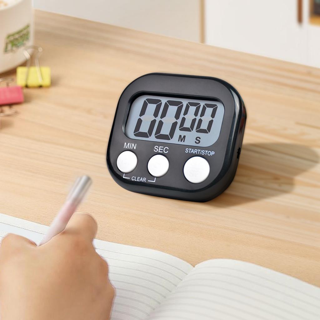 Minuteur Électronique Multifonctionnel, Gestion de l'Apprentissage, Adapté pour la Cuisine, l'Étude, le Travail, l'Entraînement Sportif, les Activités de Plein Air (piles non incluses)