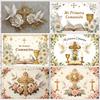 BEPAN Cross Holy Grail White Dove My First Holy Communion Background Customizable Baptism Party Party DecorationArrangement Background