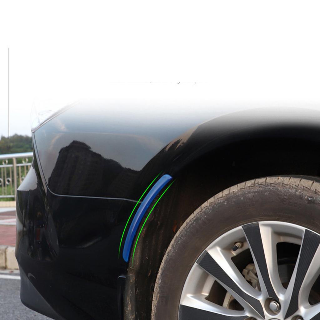 Wheel Tires Eyebrow Strip, 9.8" Carbon Fiber Car Wheel Arch Trim, Collision Rubber Flare Arch Lip Trim Strips, Universal Flare Protector for Car Truck