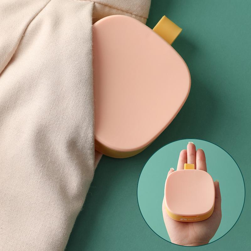 Portable Seven-Day Pill Organizer with Lid