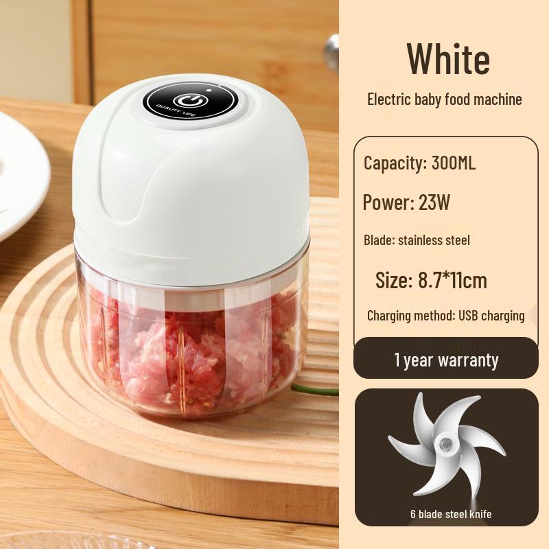 Six-Blade Mini Garlic & Food Chopper with Transparent Cup