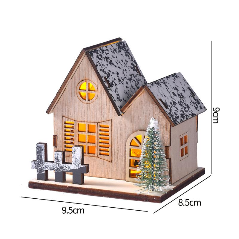 Christmas Train Ornament Glowing Snow House Desk Accessorie Christmas Decorations 2025 Navidad New Year Gifts Home Decor