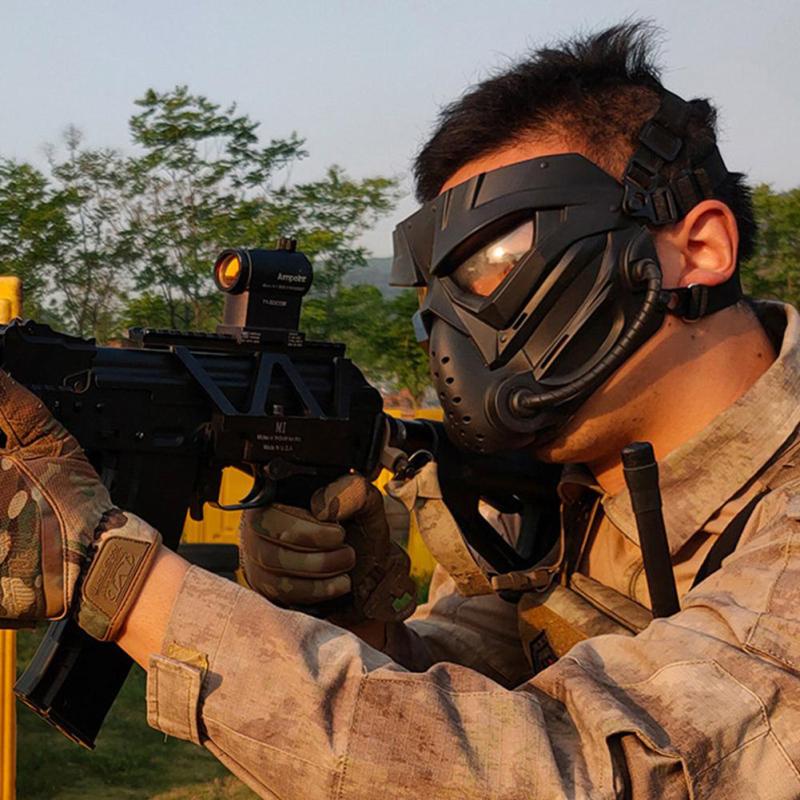Taktische Vollgesichts-Schutzmaske Cs Gesichtsmaske Militär-Fan-Ausrüstung Für Outdoor-Fahrten Wasserbombe