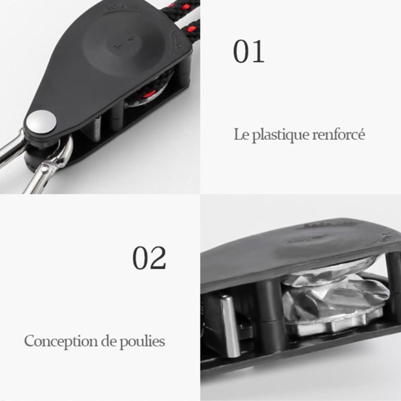 Reflective Tent Guy Rope with Pulley Tent Guide Rope Adjustable Tent Tie Downs Rope Hangers Quick Setups Outdoor Guy Line