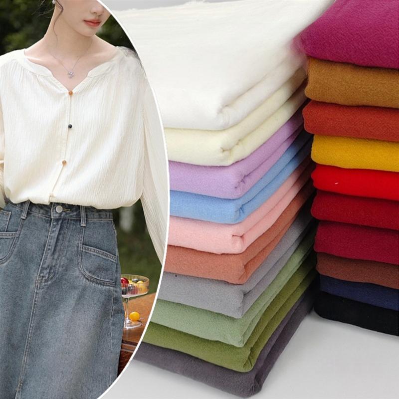 100x138cm Summer Thin Sand Washing Imitation Linen Fabric Washed Cotton Fabric DIY Sewing Hanfu Dress Shirts Background Cloth