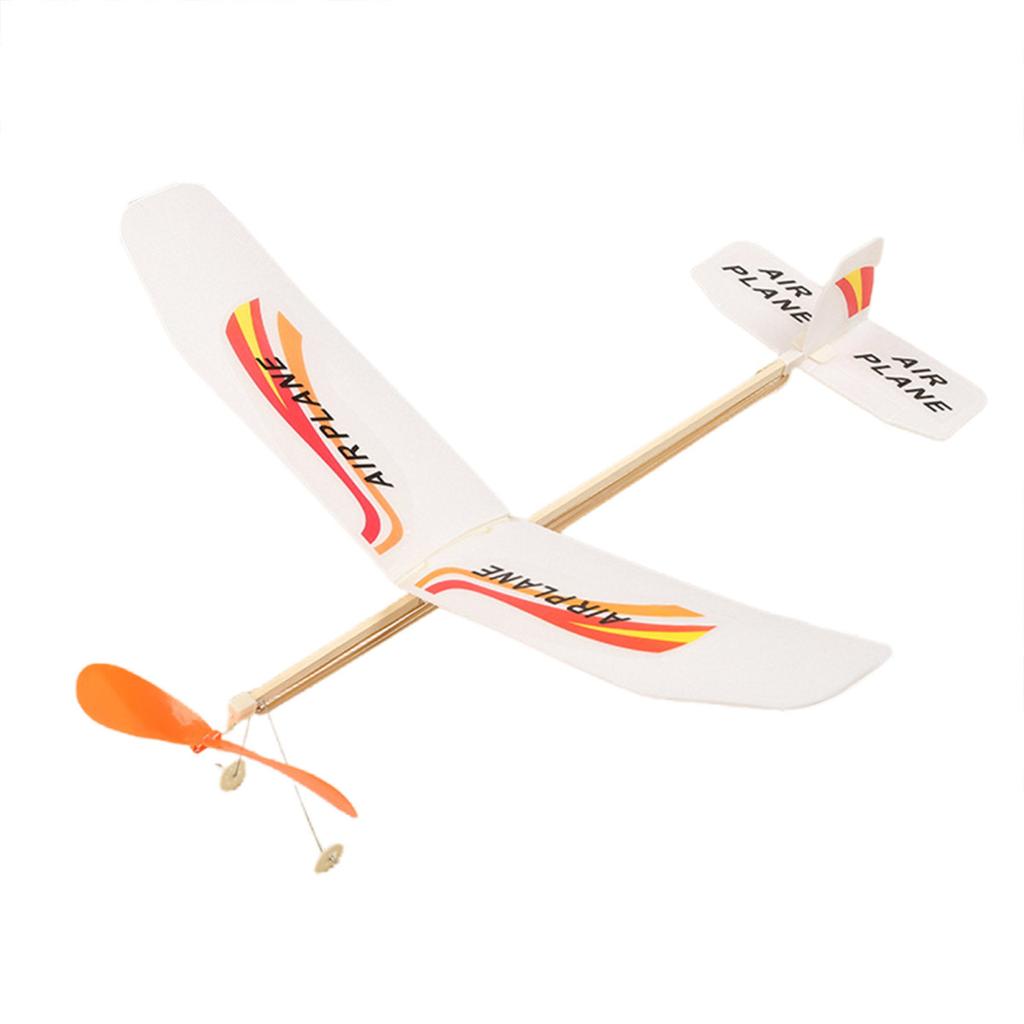 Rubber Band Powered Aircraft Model Kids Educational Throwing Glider Airplane Toddlers Boys Girls Outdoor Flying Plane Toy
