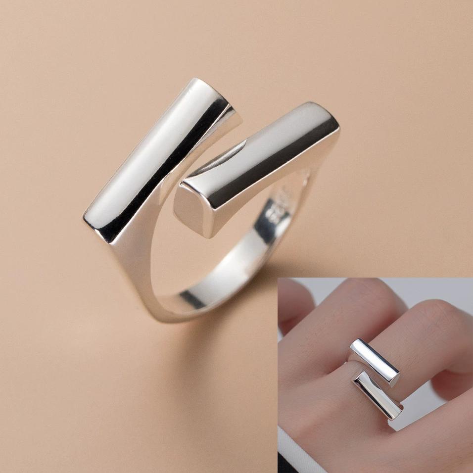 925 Silberringe für Damen Verstellbar Stapelbar Vintage Ring Zubehör Schmuck Geschenk