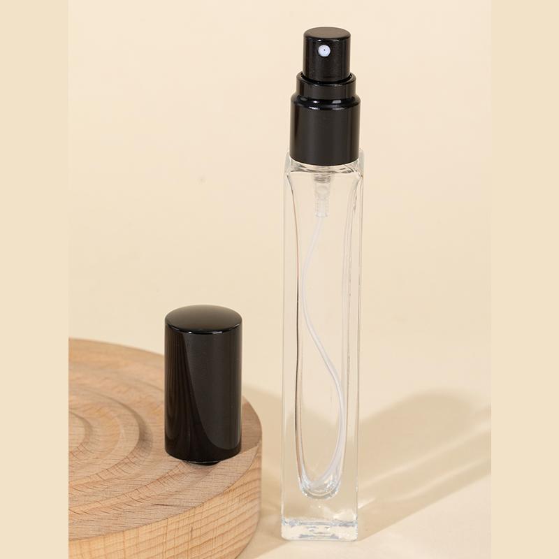 6 Stück/Set luxuriöser 10 ml Glas-Parfümspray - nachfüllbare transparente Sprühflasche - ideal für Reisen und Duftliebhaber