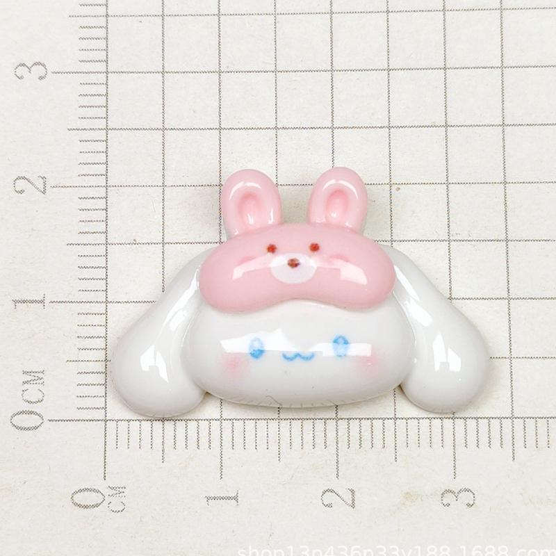 10Pcs New Cute Cartoon Eye Mask Sleep Animal Kitten Resin Scrapbook Diy Jewelry Party Children Hairpin Decorate Accessories A26