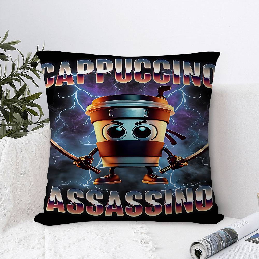 

I-ITALIANS B-Brainrot Creative Animal Pillowcase Toon Gift Cushion Cover Bedroom Home Sofa Chair Seat Decor Pillow Case 12x12Inch