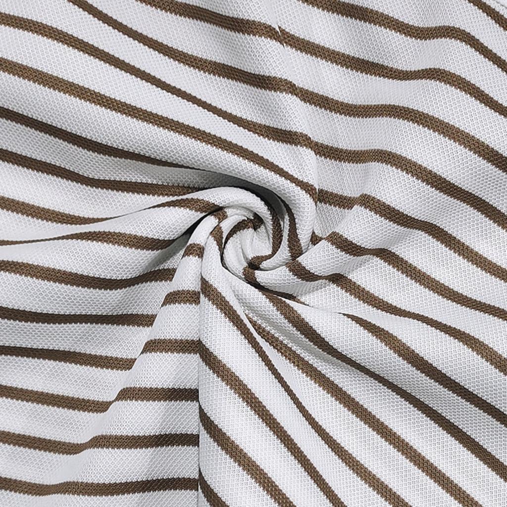 Men's Casual And Trendy Long,sleeved Shirt With A Base Layer And Horizontal Striped Round,neck Top