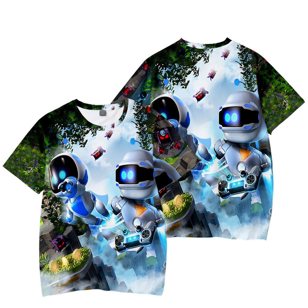 Astro Bot Tričko Cool Dámské Pánské Tričko Kulatý Výstřih Ležérní Unisex Streetwear Módní Tričko