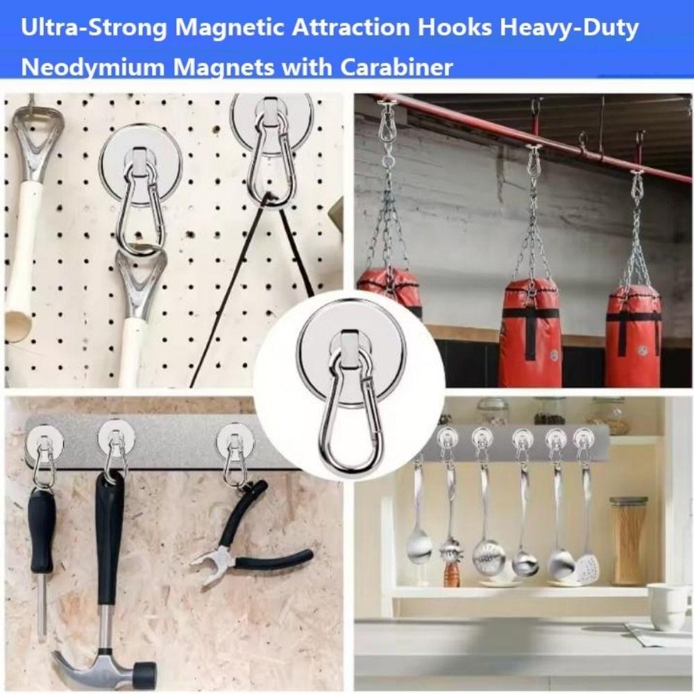 Ultra-Strong Magnetic Attraction Hooks Strong Magnetic Hook Ideal for Kitchen Hanging