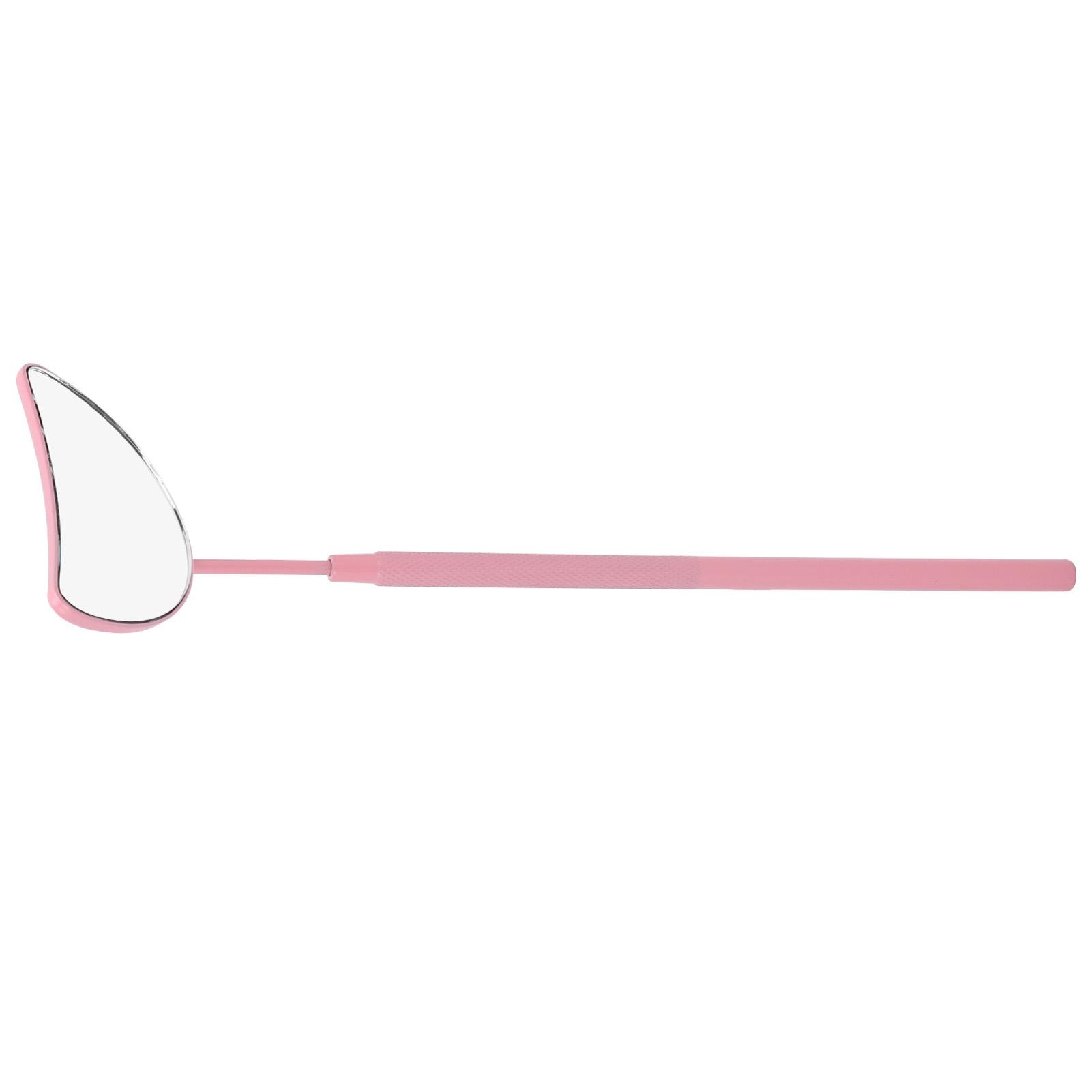 Eyelash Extension Mirror Detachable Handle Moon Shaped Stainless Steel Eyelash Makeup Mirror