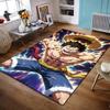 Straw Hat Hero with Fiery Energy Design Non-slip Rug Suitable for Living Room and Bedroom Sofas