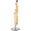 Maxmartt Miniature Alto Saxophone Replica with Stand and Case - Gold Plated Instrument Model Ornaments