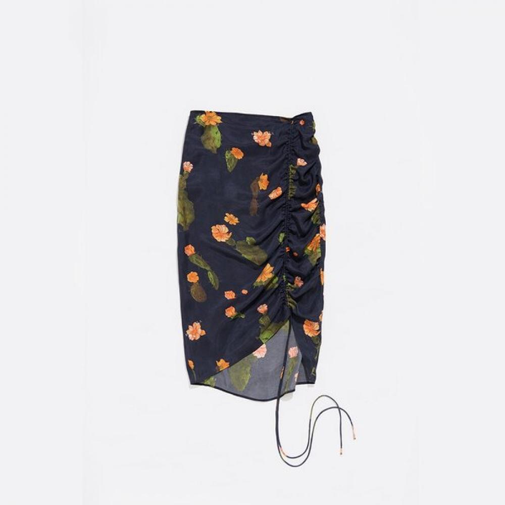 

Bimba Y Lola Cactus Ruched Skirt B255aws001bka Black/38