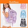 Transparent Jelly Backpack For Girls And Boys Pvc School Bag With Large Capacity For Kids And Teens