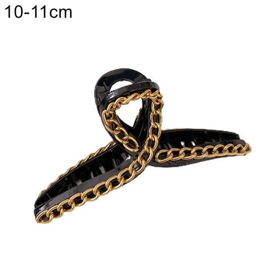 Faux Pearls Decor Banana Hair Claw Clip Styling Barrette Accessory for Women