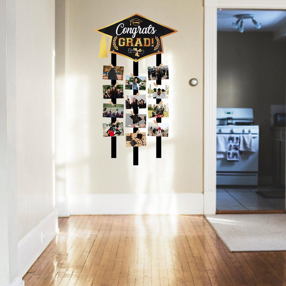 12 Clip Graduation Season Photo Frame Creativity Wall Mounted Photo Collage Frame  Student Supplies