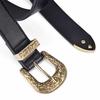 Women'S Belt Vintage Carved Needle Buckle Punk Hip Hop Rock Style Jeans Belt Y2K PU Leather Waist Belts